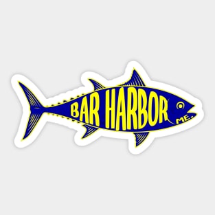 Bar Harbor Maine Fishing Tuna Fish Sticker